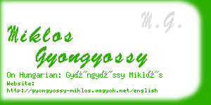 miklos gyongyossy business card